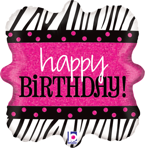 Zebra Birthday Holographic
