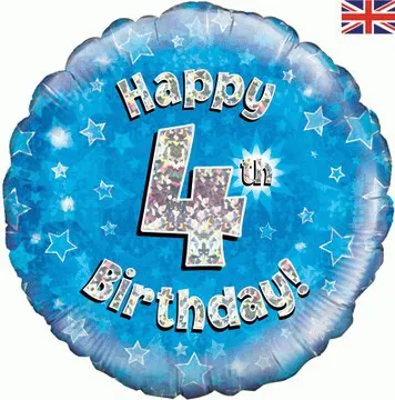 Age Birthday 4 Blue