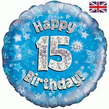 Age Birthday 15 Blue
