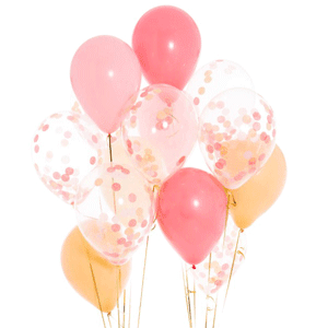 Pastel Confetti Balloon Bouquet