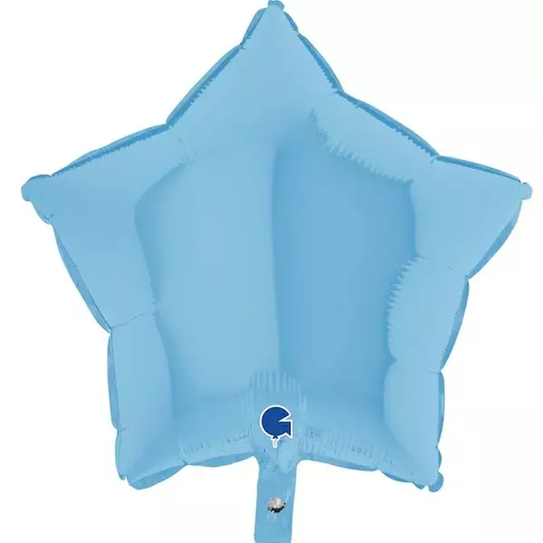 PASTEL BLUE STAR MATTE FOIL BALLOON