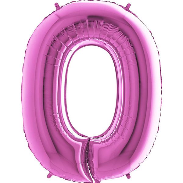 Pink Number 0 Balloon