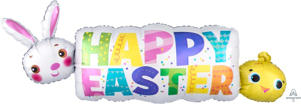 Happy Easter Balloon Banner