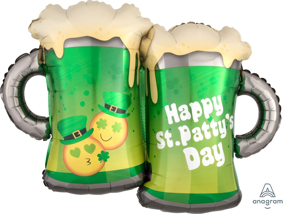 St Patty's Emoticon Mugs Balloon