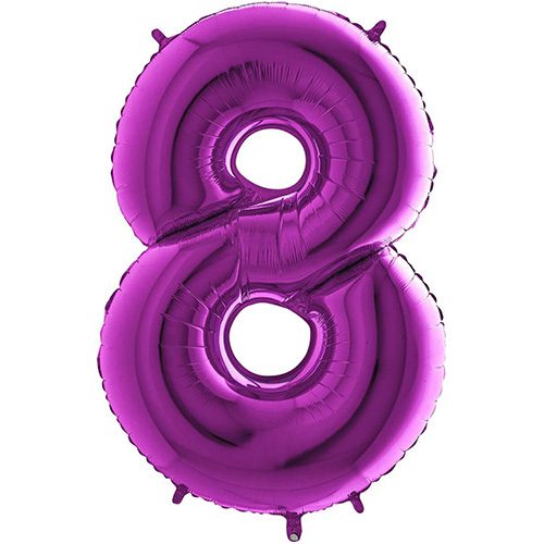 PURPLE NUMBER 8 BALLOON