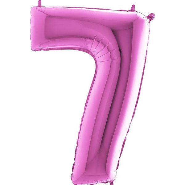 PINK NUMBER 7 BALLOON