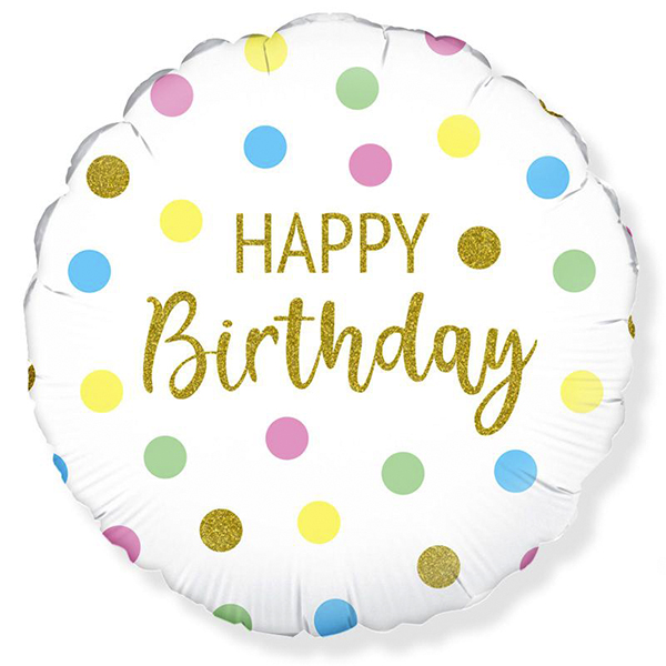 Pastel Dots Happy Birthday