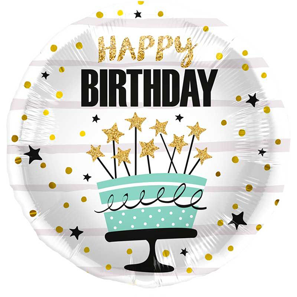 Happy Birthday Cake and Stars