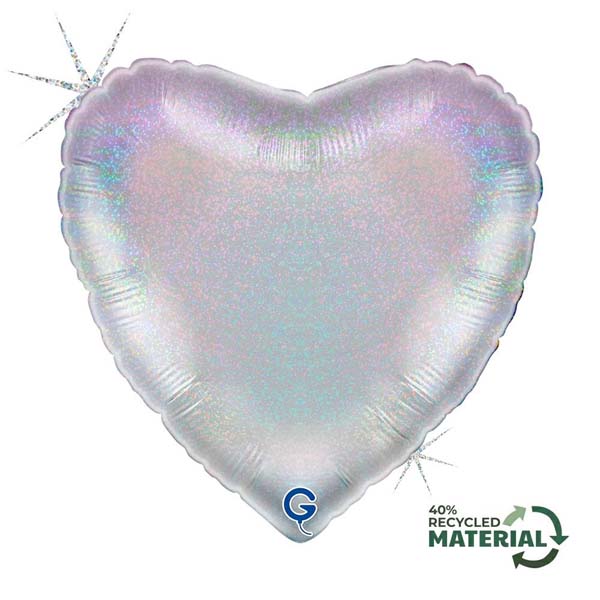 Holographic Silver Heart