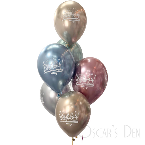Luxe Chrome Birthday Balloon Bouquet