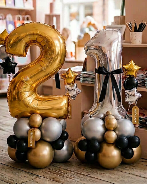 Number Balloon Stands