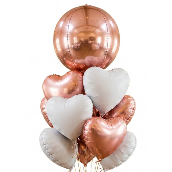 Rose Gold Romance Orbz & Hearts