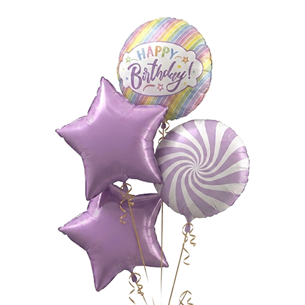 Pastel Candy Birthday Balloons