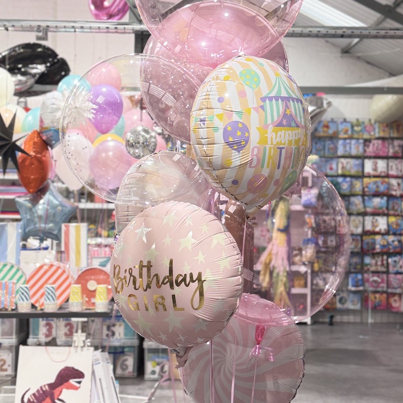 Luxe Pastel Pink Birthday Balloons