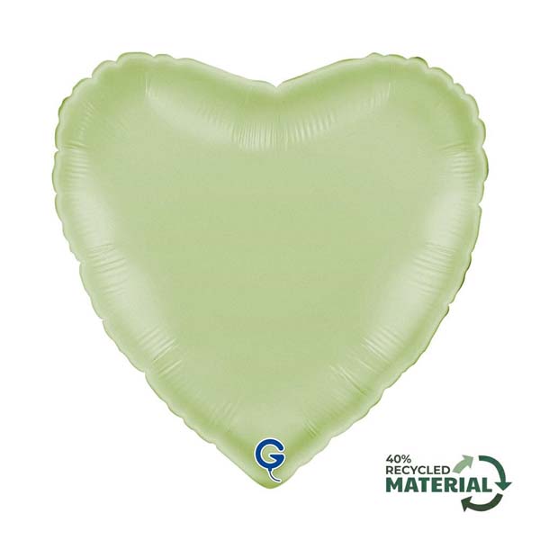 Satine Olive Green Heart